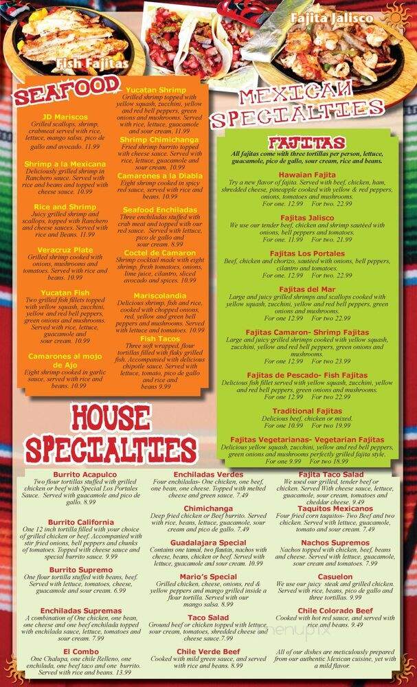 Los Portales Mexican Grill - Evansville, IN menu_pic