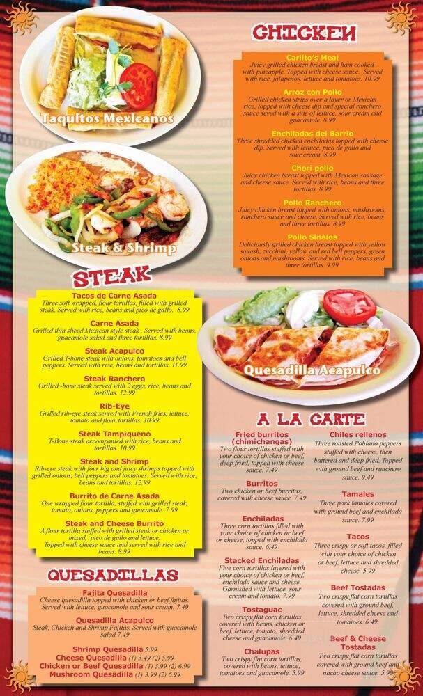 Los Portales Mexican Grill - Evansville, IN menu_pic