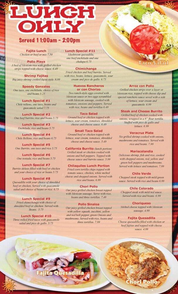 Los Portales Mexican Grill - Evansville, IN menu_pic