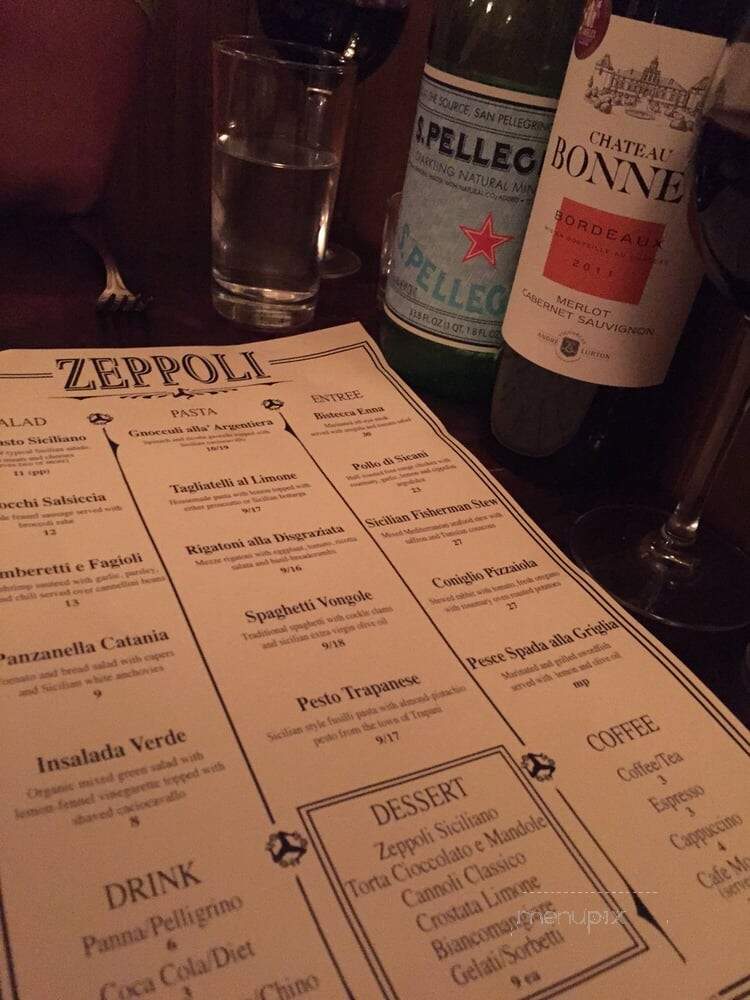 Zeppoli - Collingswood, NJ menu_pic
