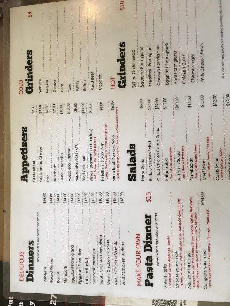 Palmieri's - Clinton, CT menu_pic