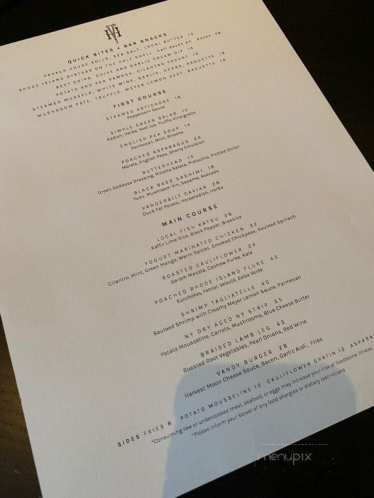 Muse - Vanderbilt Grace Hotel - Newport, RI menu_pic