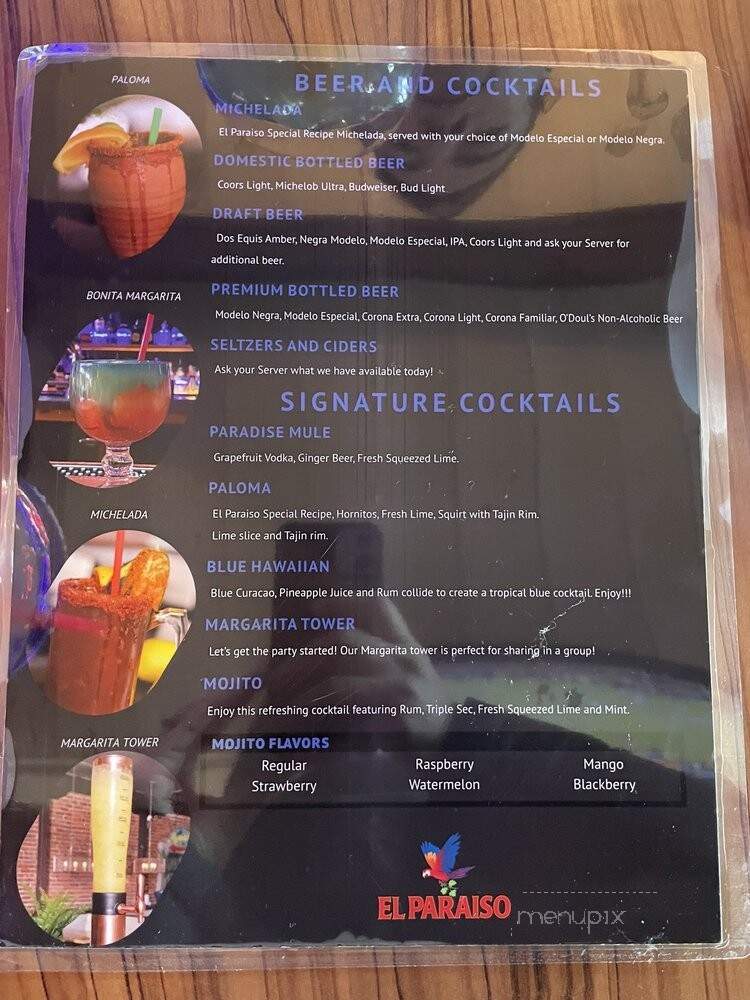 El Paraiso - Ashland, OR menu_pic