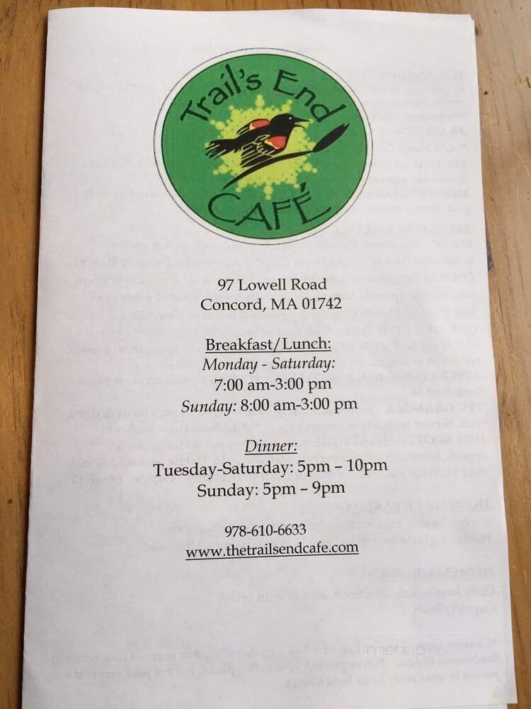 Trail's End Cafe - Concord, MA