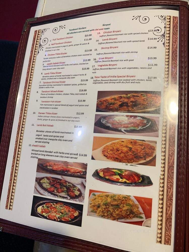 The New Taste of India - La Crosse, WI menu_pic