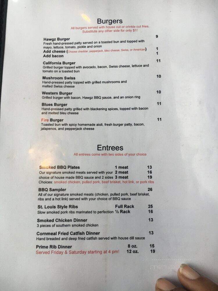 Boss Hawgs - Junction City, OR menu_pic
