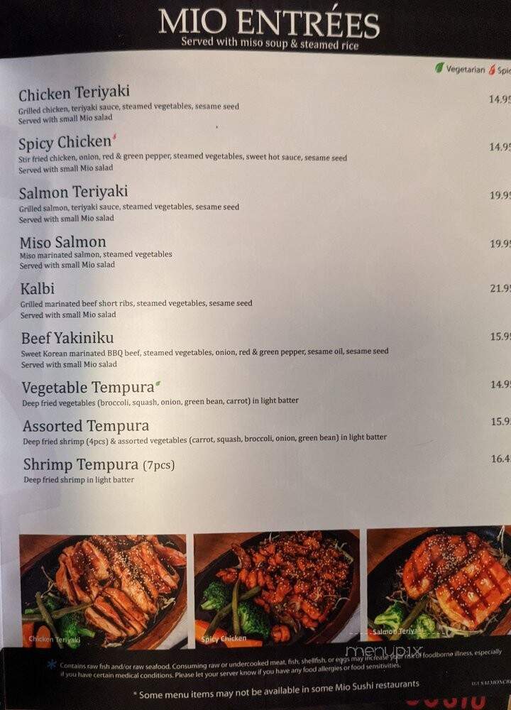 Mio Sushi - Vancouver, WA menu_pic
