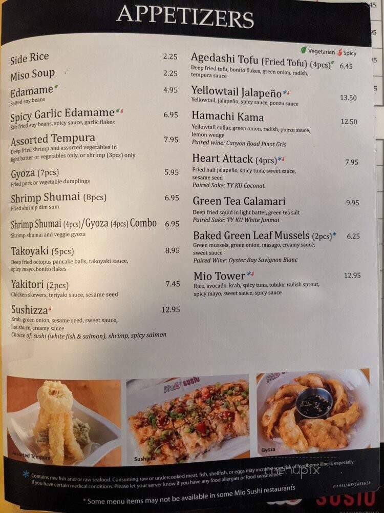 Mio Sushi - Vancouver, WA menu_pic