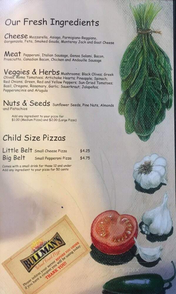 Bullman's Pizza - Billings, Mt menu_pic