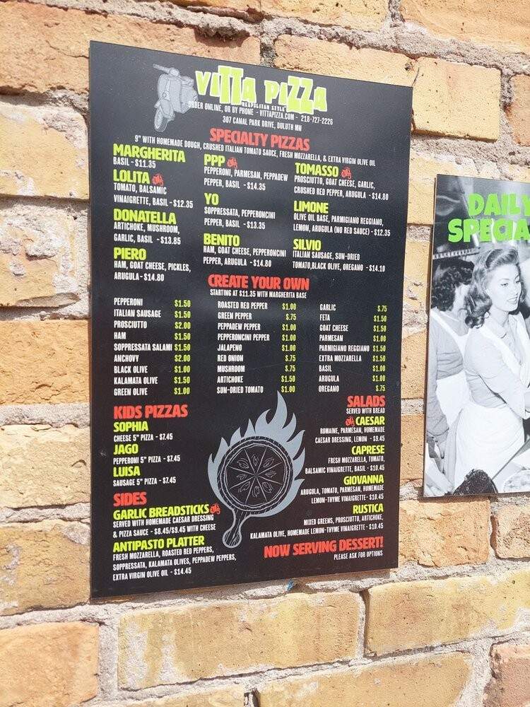 Vitta Pizza - Duluth, MN menu_pic