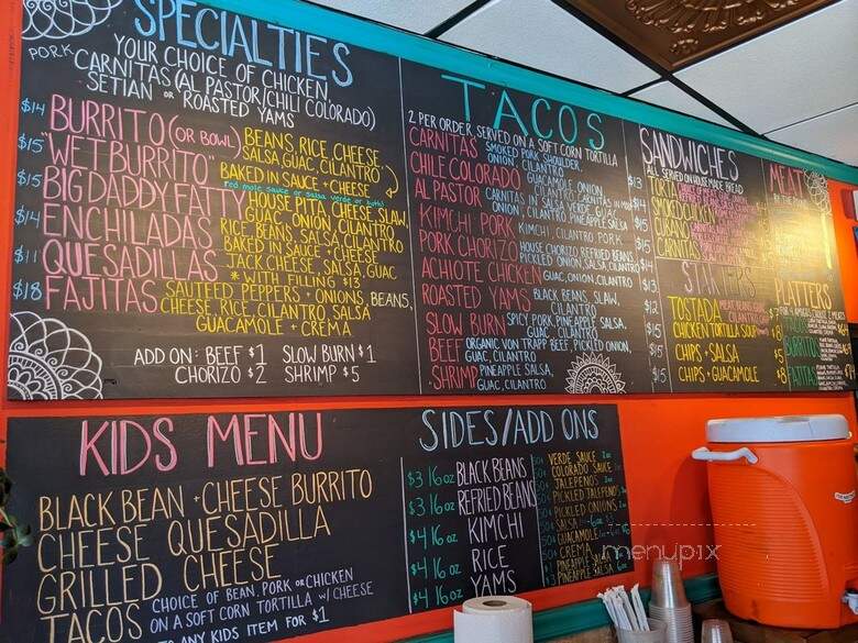 Mad Taco - Montpelier, VT menu_pic