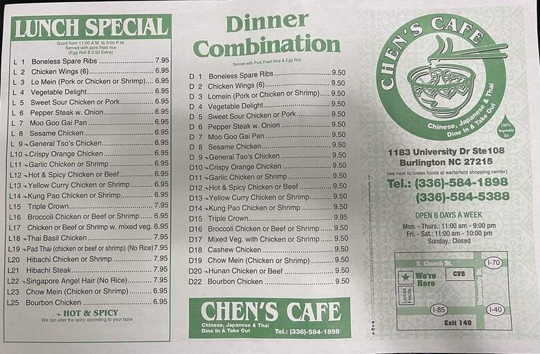 Chen's Cafe - Burlington, NC