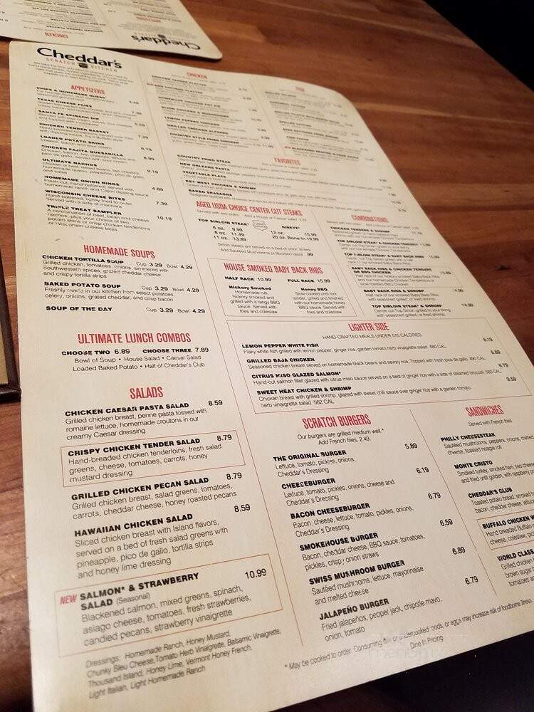 Cheddar's Casual Cafe - Jackson, TN menu_pic
