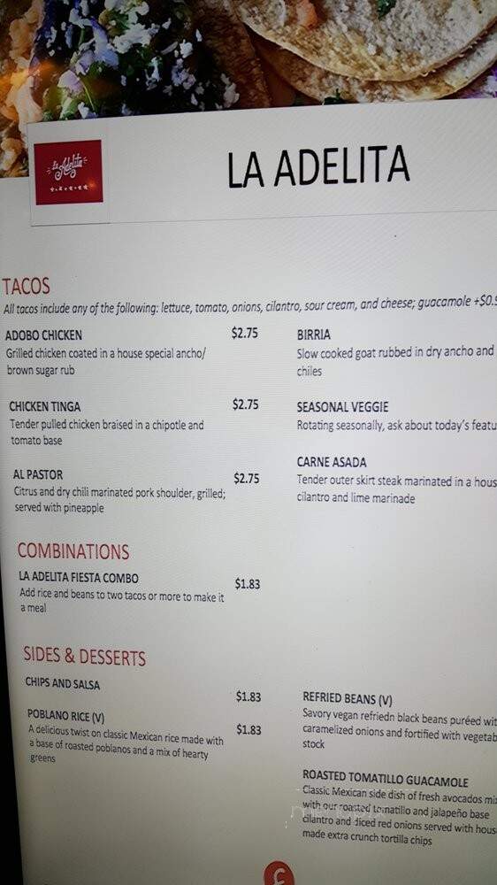 La Adelita Truck - Chicago, IL menu_pic