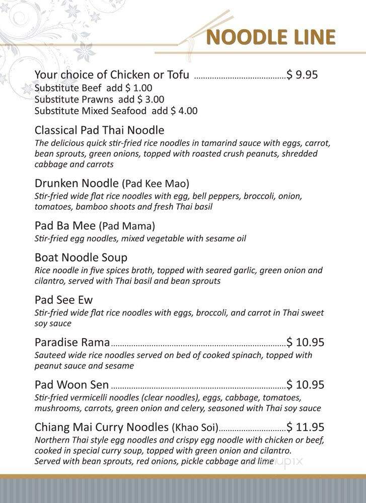 Phra Khun Thai Bistro - Des Moines, WA menu_pic