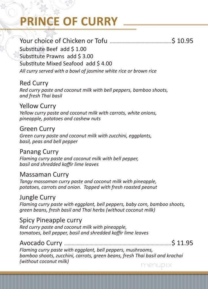 Phra Khun Thai Bistro - Des Moines, WA menu_pic