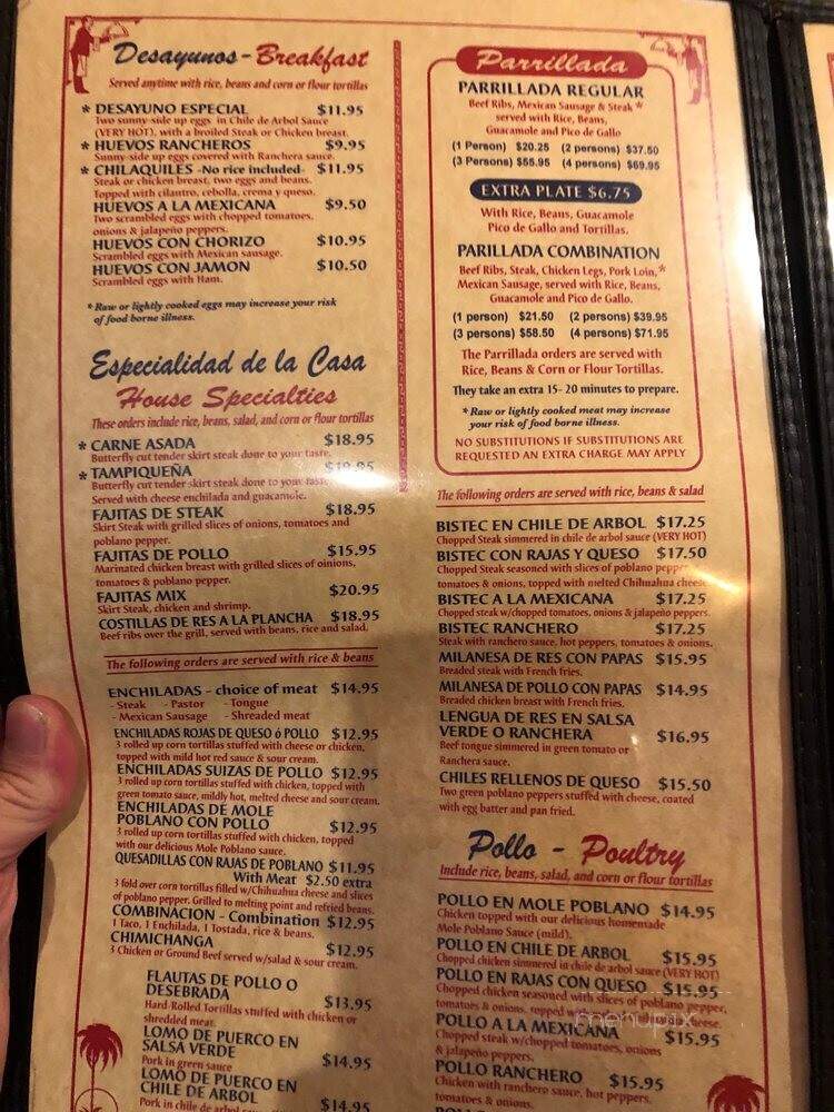 El Senioral - Milwaukee, WI menu_pic