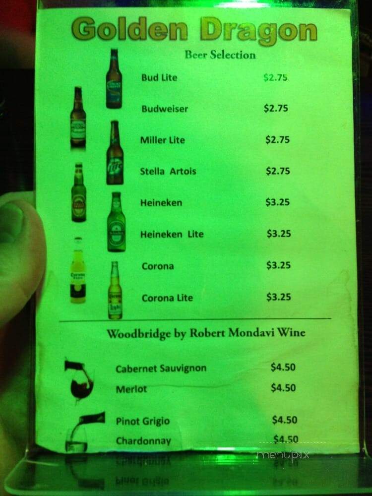 Golden Dragon Buffet - Springdale, AR menu_pic