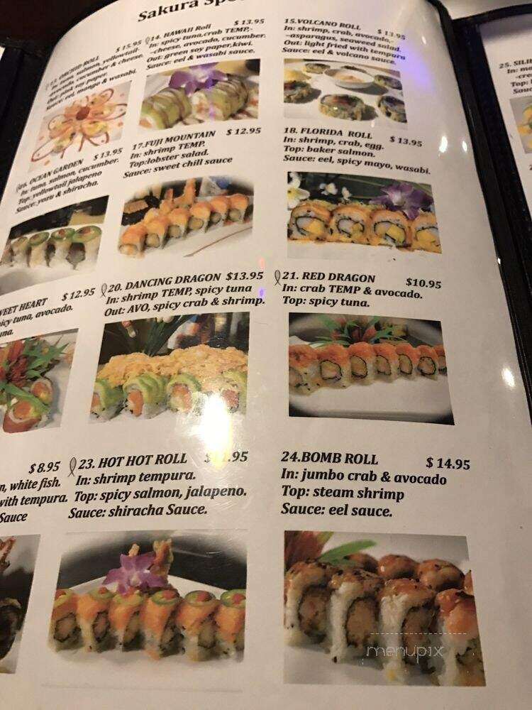 Sakura - Mechanicsburg, PA menu_pic