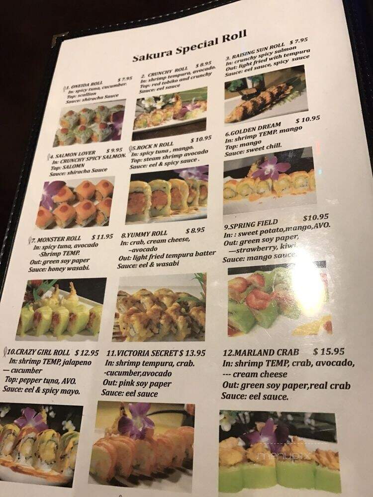 Sakura - Mechanicsburg, PA menu_pic