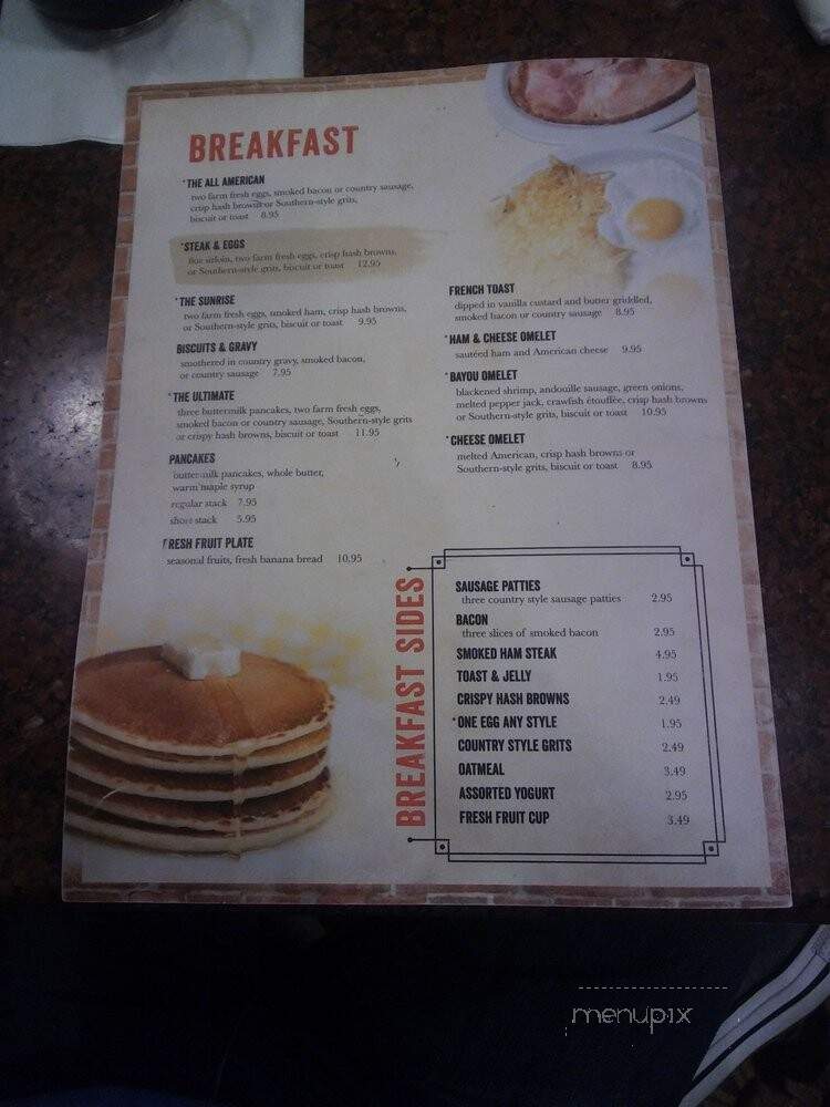 Smokey Joe's Cafe - Shreveport, LA menu_pic