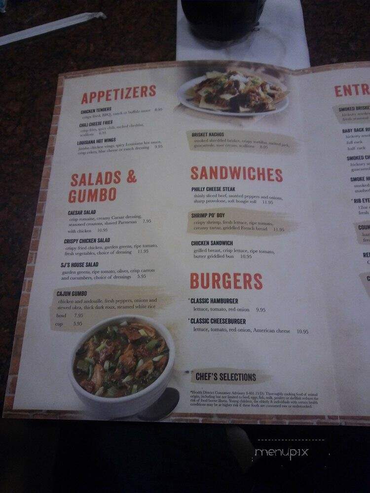 Smokey Joe's Cafe - Shreveport, LA menu_pic