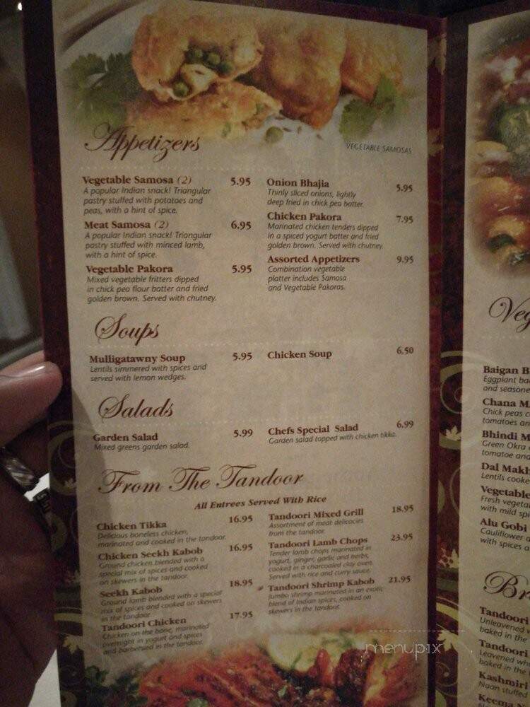 Taj - Middle River, MD menu_pic