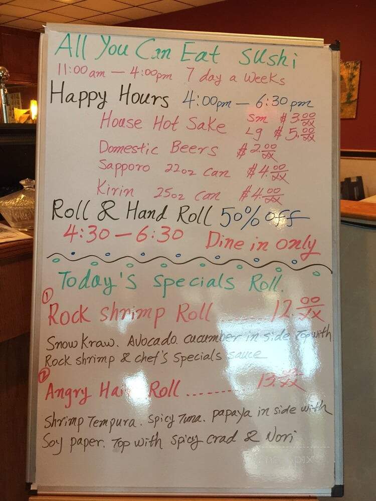 VKI Japanese Steak House Sushi Bar - Santa Rosa Beach, FL menu_pic
