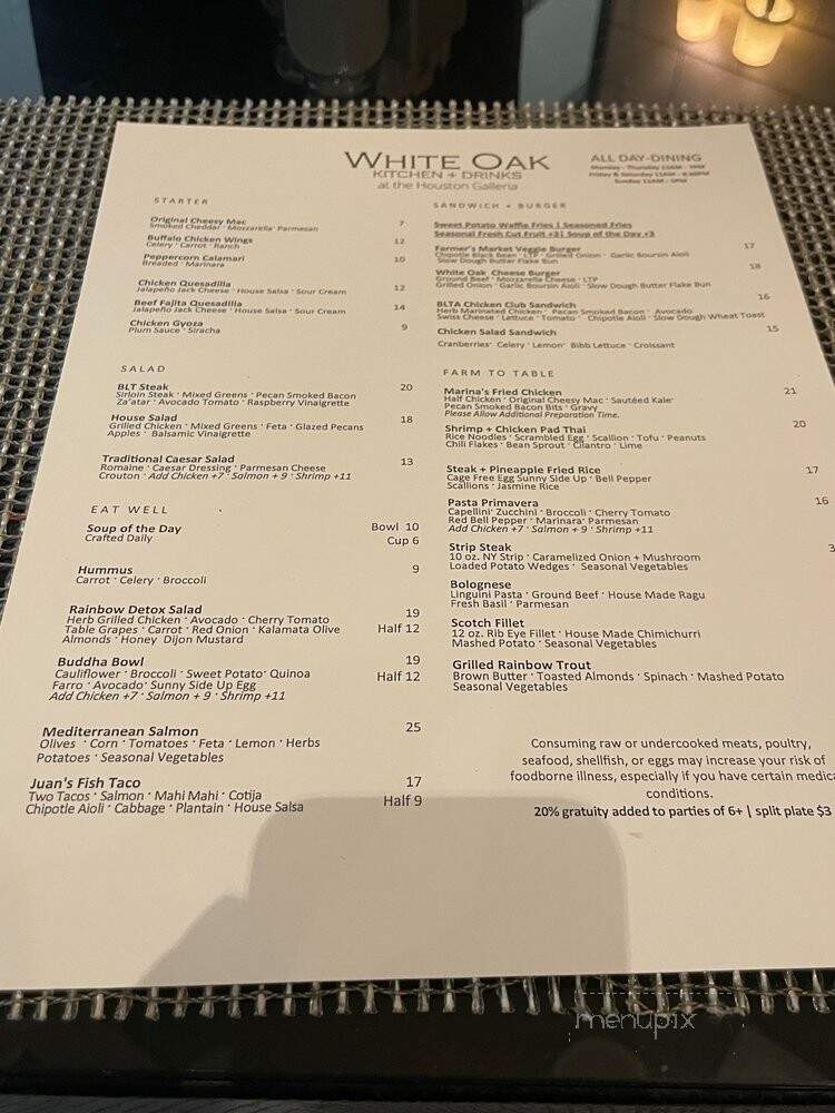White Oak Kitchen + Drinks - Houston, TX