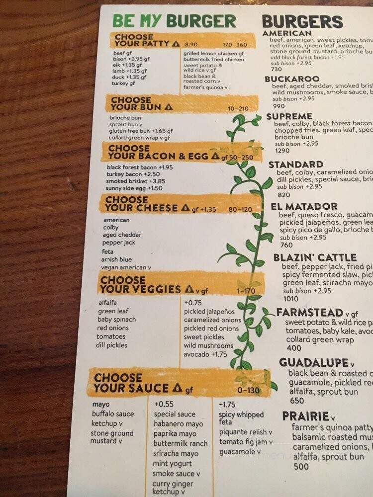 Bareburger - Brooklyn, NY menu_pic