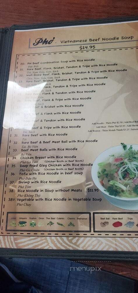 Pho Hang - Roseville, CA menu_pic