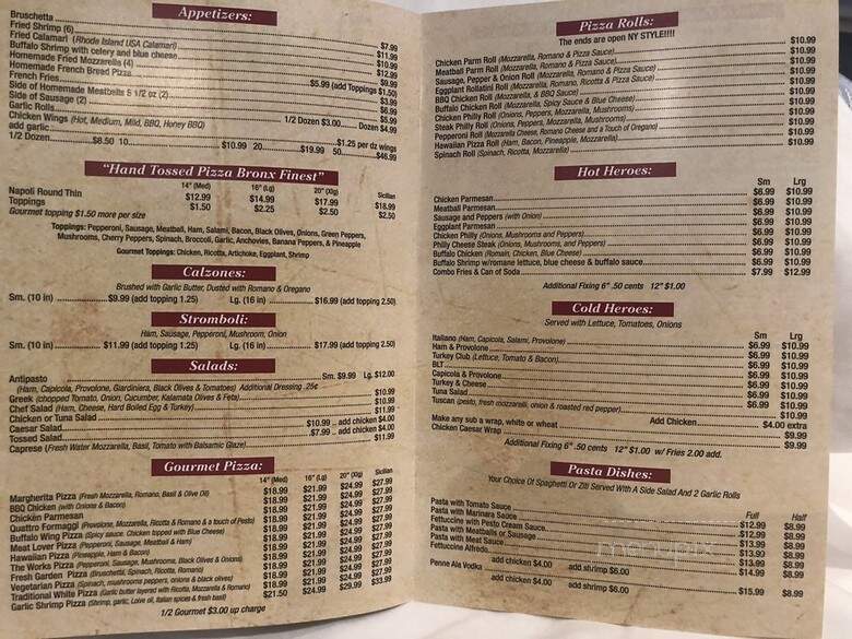 A Bronx Tale - Lantana, FL menu_pic