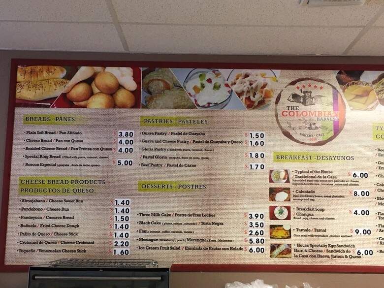 Colombia Harvest Bakery - Palm Bay, FL menu_pic