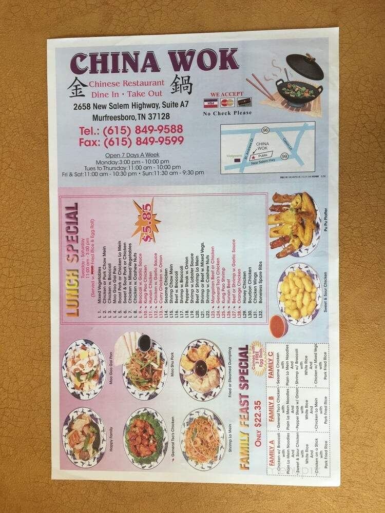 China Wok - Murfreesboro, TN menu_pic
