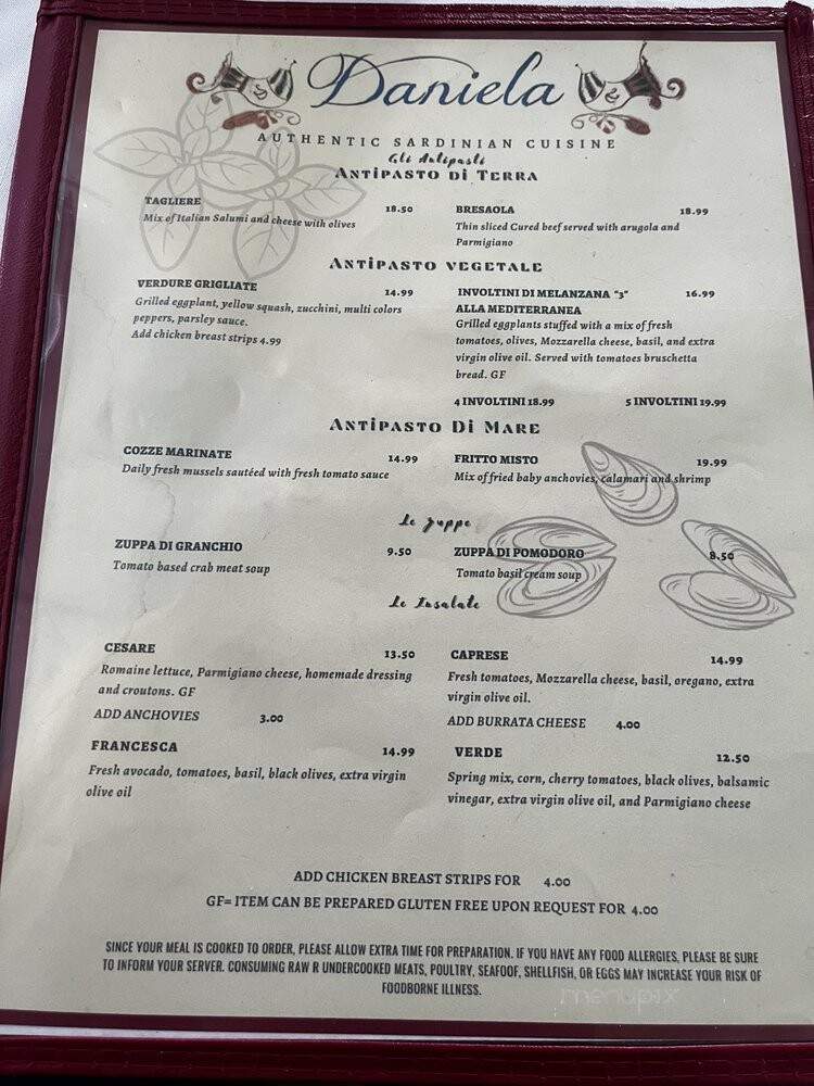 Daniela's - Baltimore, MD menu_pic