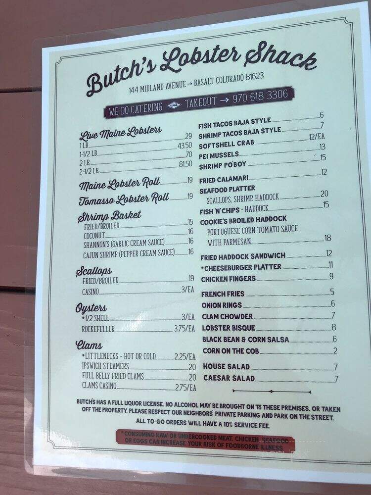 Butch's Seafood Shack - Basalt, CO