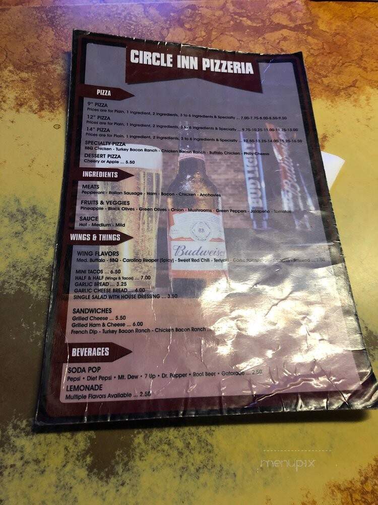 Circle Inn - Clearfield, UT menu_pic