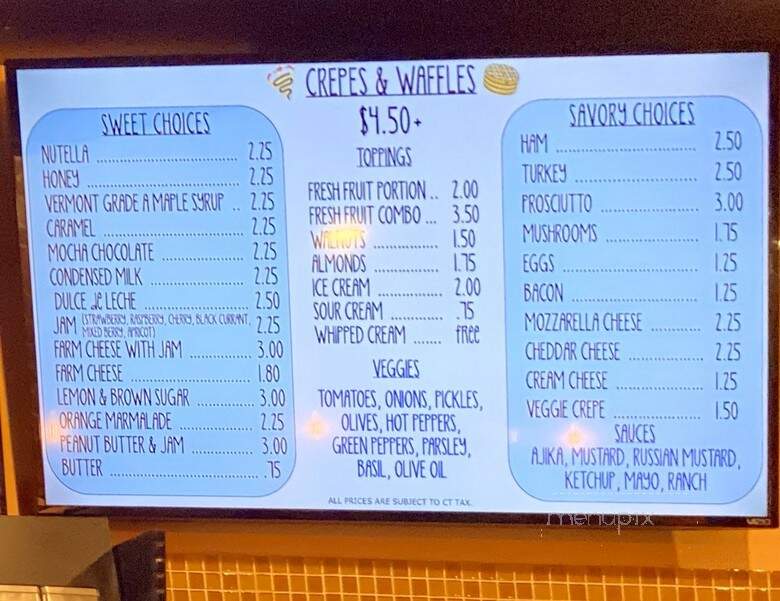 Cafe Sofia - West Hartford, CT menu_pic
