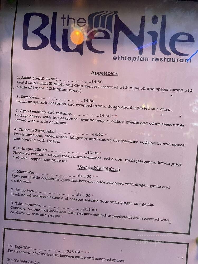 Blue Nile - Jamaica Plain, MA menu_pic