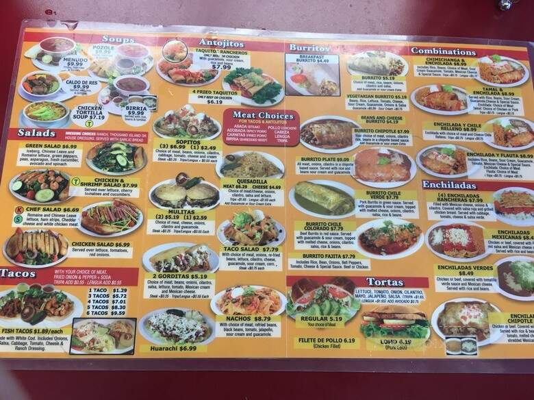 Taqueria El Sabor - Tacoma, WA menu_pic