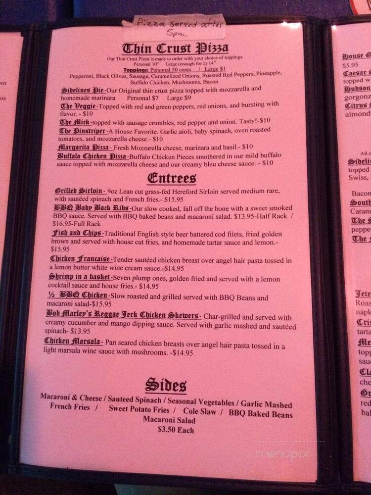 Sidelines Restaurant and Sports Bar - Red Hook, NY