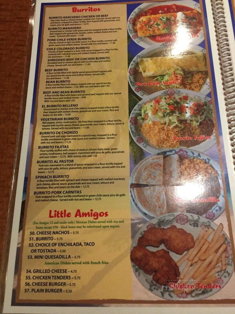 Pueblo Viejo - Colorado Springs, CO menu_pic