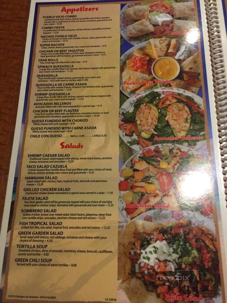 Pueblo Viejo - Colorado Springs, CO menu_pic