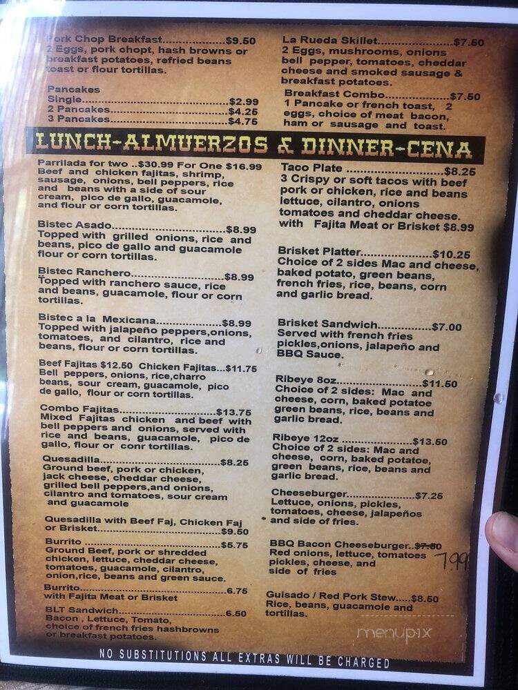 La Rueda Mexican Restaurant - Fort Worth, TX menu_pic