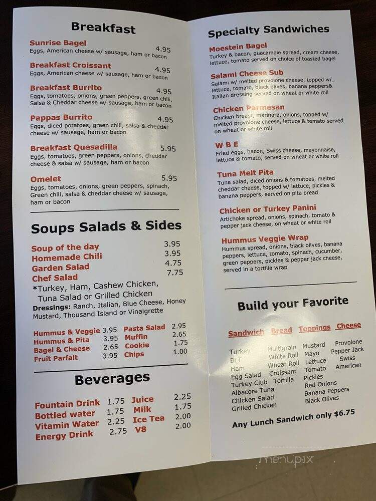 Moze Cafe - Lone Tree, CO menu_pic