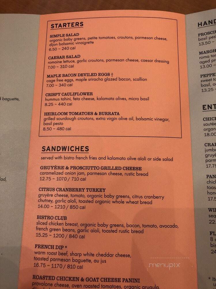 Nordstrom Cafe Bistro - Novi, MI menu_pic