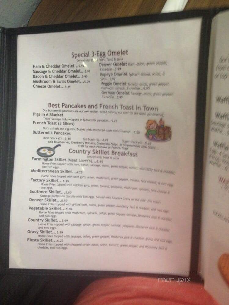 The Factory Diner - Farmington, MO menu_pic