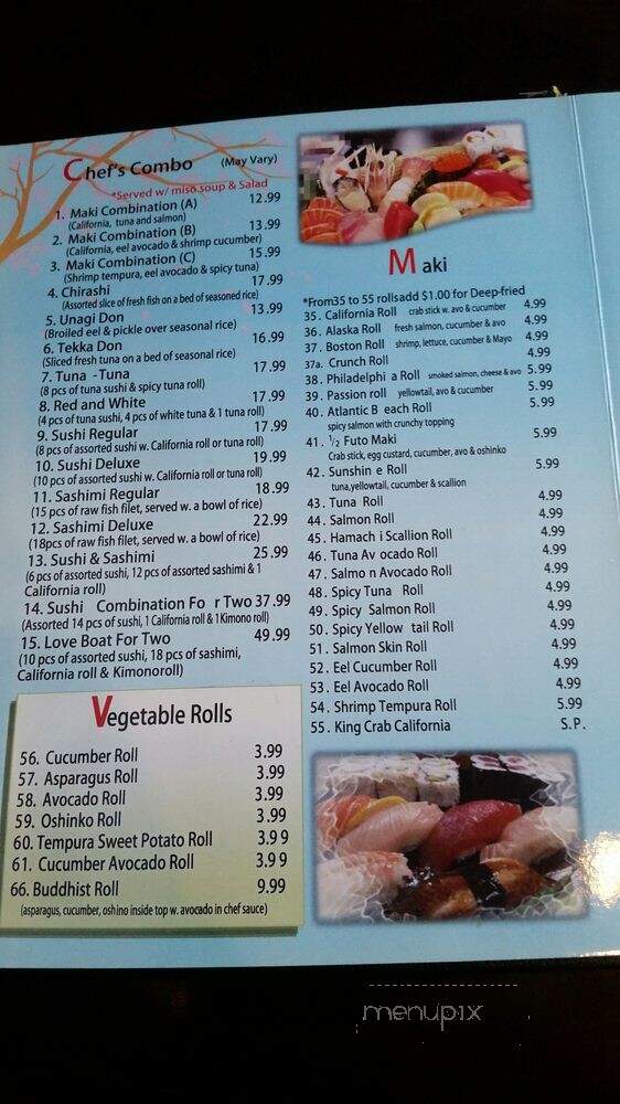 Tokyo Sushi Hibachi - Wytheville, VA menu_pic