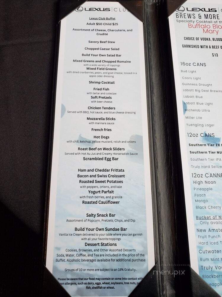Harbour Club 100 - Buffalo, NY menu_pic