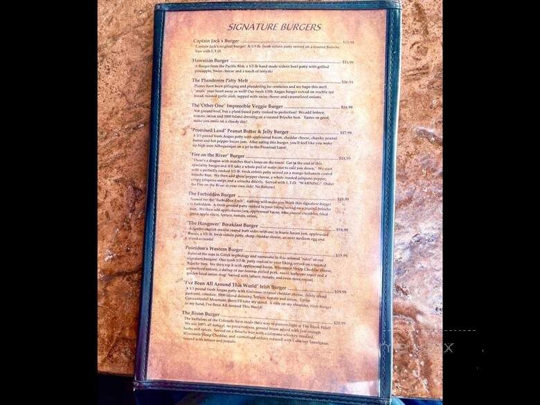 Thirsty pirate beach bar - Parker, AZ menu_pic